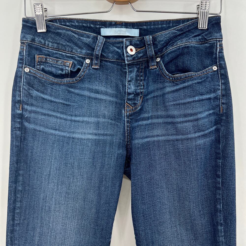 Yummie by Heather Thomson 27 REGULAR Rock What You Got Skinny Jeans Dark Wash - Picture 3 of 13